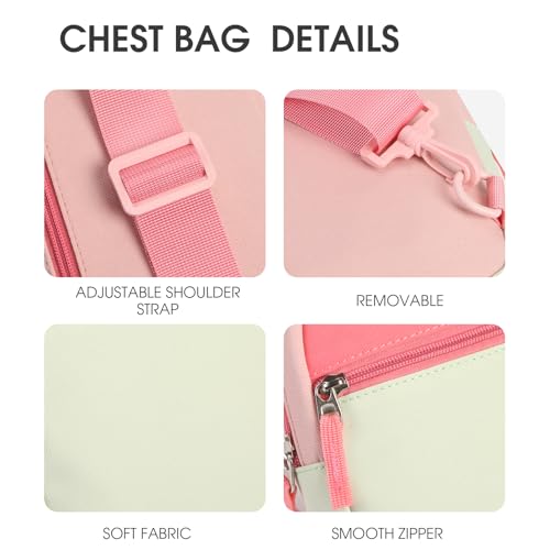 Birthday Gifts for 8 9 10 11 12 Year Old Teens Girls Kids, Fanny Pack Crossbody Bag Sling Belt Bags Purse, Dorm Travel Essentials for Girls Fashion, Preppy Tween Teen Girl Gift Trendy Stuff - color: Red&Green