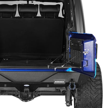 Hooke Road Wrangler JL Tailgate Table Overland Camping Desk for 2018-2026 Jeep Wrangler JL JLU, Outdoor Accessories Trunk Organizer Storage Rack