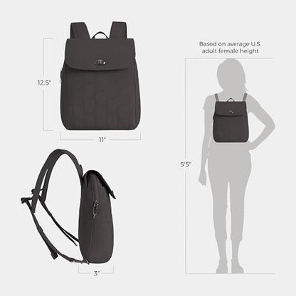 Travelon Anti-Theft Runways Compact Backpack - color: Smoke