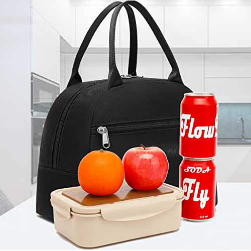 FlowFly Insulated Lunch Cooler Bag - Tote Bag Organizer for Women/Men, Black - color: Black