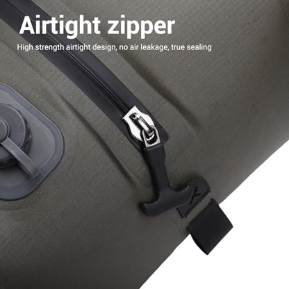 ITEFDTUTNE Travel Vacuum Bags with Built in Pump, 20L Rechargeable Folding Vacuum Storage Space Saver Bags Compression Packing for Clothes Comforters Luggage Travel (Green Grid) - color: Green Grid