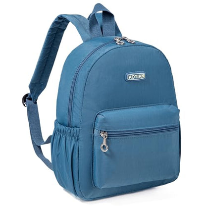 AOTIAN Mini Lightweight 11.8 Inch Backpack Durable Travel Hiking Women and Girls Small Daypack, 7 Liters Light Blue - color: Light Blue