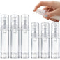6pcs Airless Travel Pump Bottle, Empty Refillable Vacuum Pump Bottle, 5ml 10ml Plastic Press Lotion Travel Container for DIY Cosmetic Foundation Toiletries- Clear - color: Clear-6pcs-5,10ml