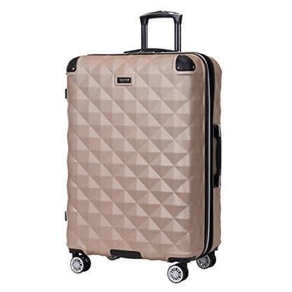 Kenneth Cole REACTION Diamond Tower Collection Lightweight Hardside Expandable 8-Wheel Spinner Travel Luggage, Rose Champagne, 3-Piece Set (20", 24", & 28") - color: Rose Champagne, size: 3-Piece Set (20", 24", & 28")