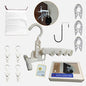 Over The Door Hooks Hanger,Foldable Portable Folding Hangers,Hanging Rack,Clips,Essentials for Cruise,Vacation,Camping,RV,Road Trip,Hotel,Business Travel, Student Apartment(White Box)