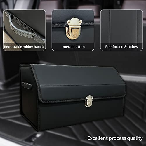 Trunk Organizer for Car,Trunk Organizer for SUV & Sedan,With Lid,Multi-Functional,Foldable Cargo Stotage Box - Black - Small - color: Black, size: Small