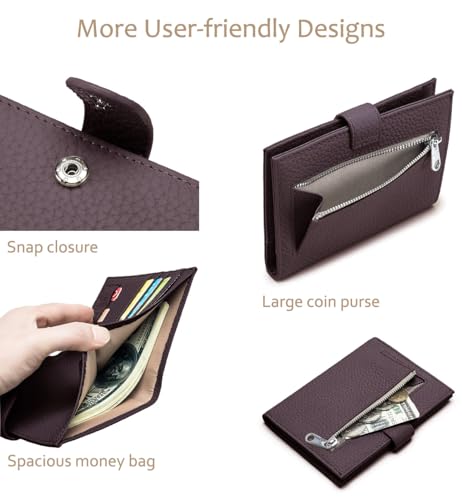 Genuine Leather Passport Wallet with RFID Blocking – Slim Travel Passport Holder with Card Slots, Zipper Coin Pocket & Cash Sleeve, Classic Travel Wallet (Coffee Brown) - color: Coffee Brown