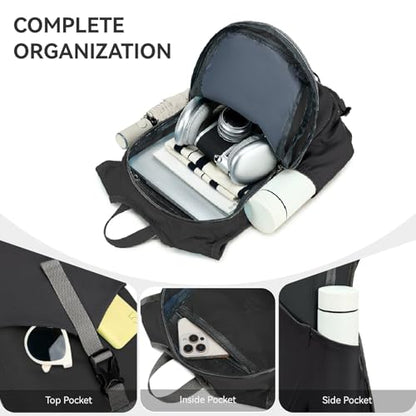 15L Small Hiking Backpack for Men Women Lightweight Packable Backpack Foldable Casual Daypack for Camping Travel Outdoor, Black - color: Black