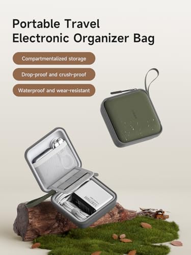 Hagibis Electronics Organizer Travel Case Cable Organizer Bag Pouch Portable Waterproof Carry Case for Cable, Charger,Power Bank, SD Card, Mouse, USB Flash Disk (DPB01 Green)