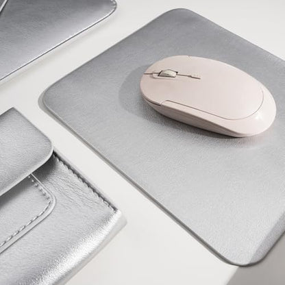 PU Leather Laptop Sleeve Compatible with New 14 inch MacBook Pro A2992 A2918,Old MacBook Pro Air 13, Surface Laptop 7th Gen 13.5, Thinkpad X1 Carbon 14 Set of 4PCS Color Silver - color: Silver, size: 14Inch Laptop