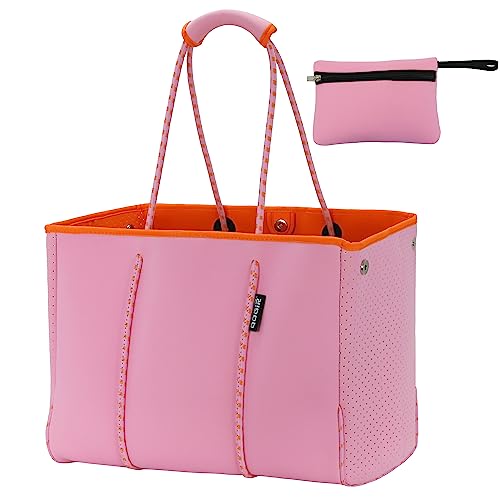 QOGiR Multipurpose Gym Beach Bag, Light Weight, Large, Sports … … - color: Pink, size: Large