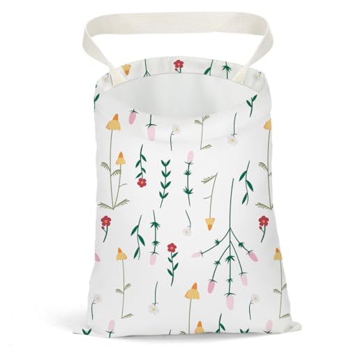Car Trash Bag Car Garbage Bag Hanging Cars Trash Can Floral Spring Decor Waterproof Cars Back Seat Organizer for Vehicle Travelling Camping - color: Flower 03