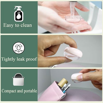 5 Pcs 20ml Small Travel Containers - Compact Size for Creams, Lotions, Makeup - Essential for Travel - size: 20ml