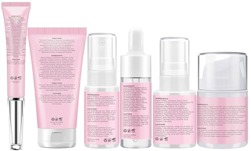Skin Care Sets for Women,Gentle 6PCS Skincare Set with Korean Snail Secretion Filtrate,Anti Aging & Hydrating Repair Soothe Moisturize for Dull Skin & Fine Lines,Self Face Skin Care Birthday Gift - size: 6 PCS SET