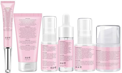 Skin Care Sets for Women,Gentle 6PCS Skincare Set with Korean Snail Secretion Filtrate,Anti Aging & Hydrating Repair Soothe Moisturize for Dull Skin & Fine Lines,Self Face Skin Care Birthday Gift - size: 6 PCS SET