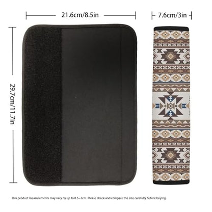 Fashion Aztec Car Seat Belt Pad Cover 2-Pack Soft Car Safety Seat Belt Strap Shoulder Pad Anti-Slip Shoulder Strap Protect Universal Fit Most Cars Women Men - color: Fashion Aztec Geometry