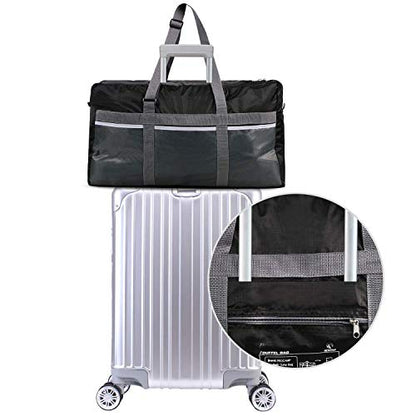 REDCAMP Foldable Travel Bag, Large Sports Bag, 75L/96L/100L, Lightweight Waterproof Tote Bag - color: 75L/Black