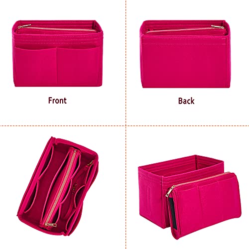 Vercord Felt Organizer Insert For Purse Handbag Tote Bag In Bag Inside Shaper Divider Neo Rose Small - color: A Rose, size: Small