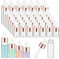 Didaey 20 Pcs Mini Glass Oil Dropper Bottle Bulk, Clear Essential Small Empty Bottles Sample Containers Perfume Liquid Vials with Cap for Traveling (1ml,2ml,3ml,5ml,Rose Gold) - color: Rose Gold, size: 1ml, 2ml, 3ml, 5ml