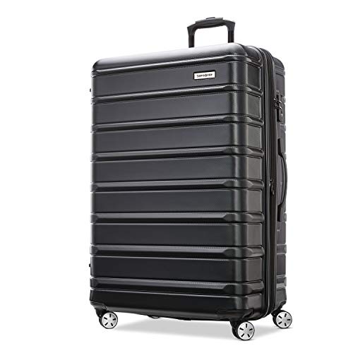 Samsonite Omni 2 28-Inch Large Checked Hardside Luggage with 360° Spinner Wheels - Scratch Resistant Hardshell - TSA Lock - Expandable Polycarbonate Shell for Lightweight Travel - Midnight Black - color: Midnight Black, size: Checked-Large Spinner