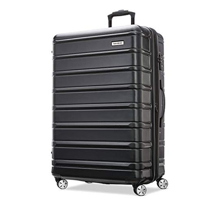 Samsonite Omni 2 28-Inch Large Checked Hardside Luggage with 360° Spinner Wheels - Scratch Resistant Hardshell - TSA Lock - Expandable Polycarbonate Shell for Lightweight Travel - Midnight Black - color: Midnight Black, size: Checked-Large Spinner