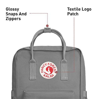 KALIDI Casual Laptop Backpack 15 Inches Classic Camping Rucksack Travel Outdoor Square Daypack College Hiking Gym Bag, Grey - color: Grey