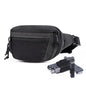 SHANGRI-LA Tactical Concealed Carry Fanny Pack for Men and Women, Low-Profile CCW Waist Bag, with Pistol Holster and Mag Holder, Multi-Use for Hiking, Travel, EDC - color: Grey-Regular