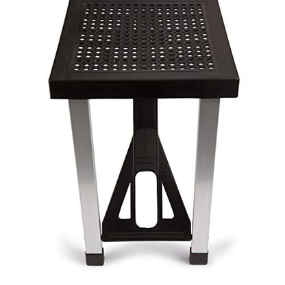 Picnic TIME Portable Folding Picnic Table with Seats for 4, Collapsible Aluminum Table with Benches & Umbrella Hole, Lightweight Foldable Table for Camping, Travel, Backyard, Tailgating | with Umbrella Hole - color: Black