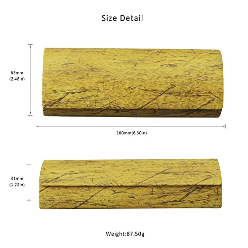 LifeArt Eyeglass Case Hard Shell, Portable Sunglass Case for Women and Men, fashionable PU Leather Eyeglass Case, Lightweight - color: 635_yssl(yellow)