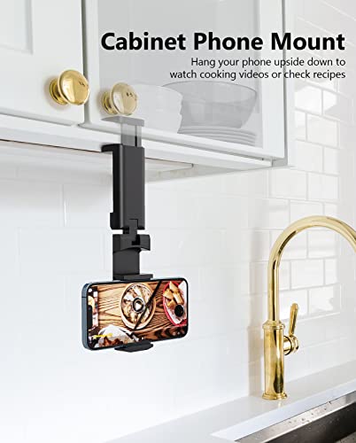 MiiKARE Travel Essentials Airplane Phone Holder, Universal Handsfree Phone Mount for Flying with 360 Degree Rotation, Travel Must Haves Phone Stand for Desk, Tray Table, Black&Black - color: Black&Black