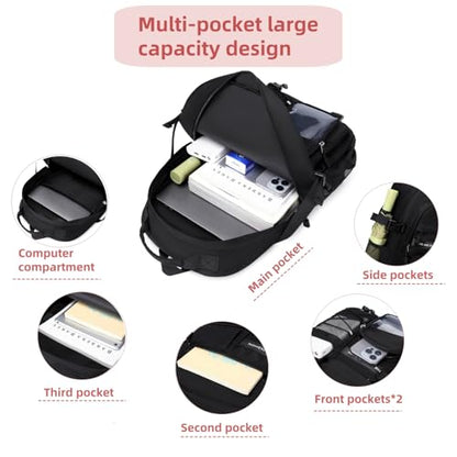 Laptop Backpack For Teen Boys Girls Durable Bookbag Middle High School Bag Women Men Waterproof Travel Daypack (BLack) - color: 1blcak