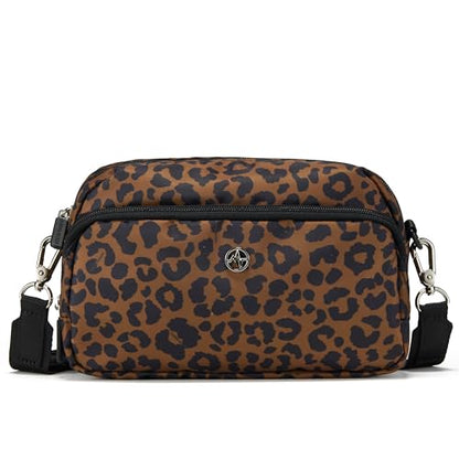 Pander Crossbody Sling Bag – Everyday Purse with Adjustable Strap, Perfect for Travel, Errands, and Daily Use - color: Midnight Leopard