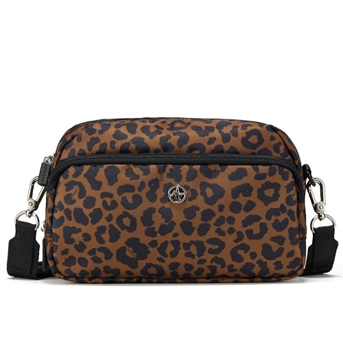 Pander Crossbody Sling Bag – Everyday Purse with Adjustable Strap, Perfect for Travel, Errands, and Daily Use - color: Midnight Leopard