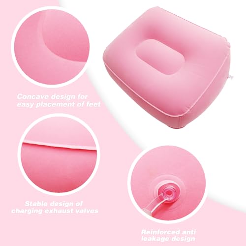 Inflatable Foot Rest, Carseat Feet Pillow, Airplanes Inflatable Foot Rest Cars, Travel Footrest Pillow for Home Office,Trains, 14.5" L×11.8" W×7.9”H
