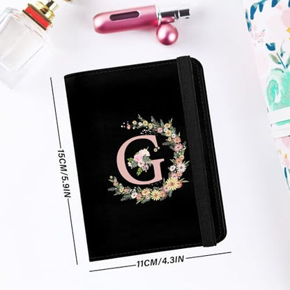 Cute Passport Holder and Holder Combo Passport Cover with RFID Blocking Women Men Compatible Wallet Credit Card Protector (Black-G) - color: Black-G