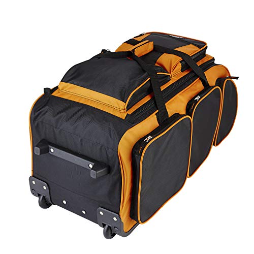Travelers Club Xpedition 30 Inch Multi-Pocket Upright Rolling Duffel Bag - color: Burnt Orange