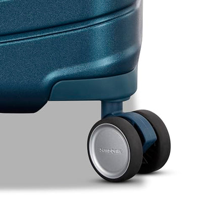 Framelock Max 29" Large Checked Hardshell Zipperless Luggage - Highly Secure Integrated Eazylock™ Mechanism - RightHeight™ Adjustable Handle - 360° Spinner Wheels - Airline Approved - Emerald Teal - color: Blue, size: Large Spinner