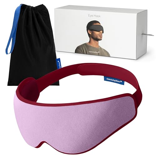 Ostrichpillow Eye Mask, Sleep Mask for Men Women 100% Blackout, No Pressure On Eyes, Soft & Breathable, Adjustable Fit, Travel Bag Included - color: Dusk