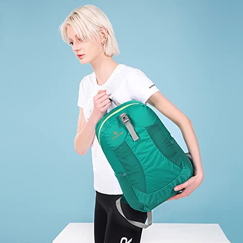 sinotron 22L Lightweight Packable Hiking Backpack, Small Hiking Backpack Day Pack for Women Men Travel Camping Vacation - color: Light Green