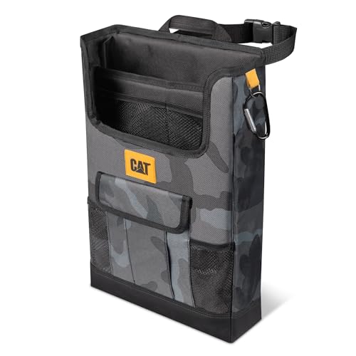 CAT® Car Seat Organizer for Cars Trucks SUVs, Removable Portable On-The-Go, Securely Attaches to Front or Rear Seats, Adjustable Straps, Car Accessories Compact Caddy for Travel Driving - Urban Camo - color: Camo
