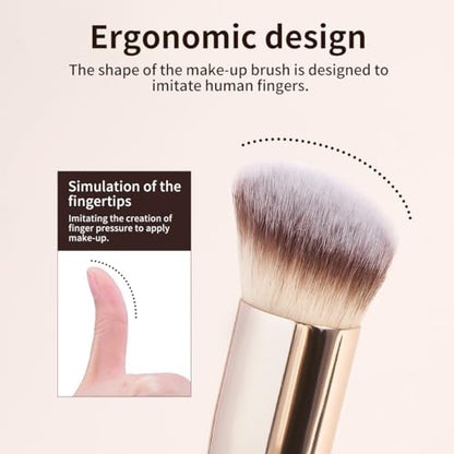 MAANGE Makeup Brush Set 19 PCS Travel Makeup Brushes Eyeshaowder Powder Concealers Foundation Professional Make Up Brush Set with Case (Gold) - color: Gold