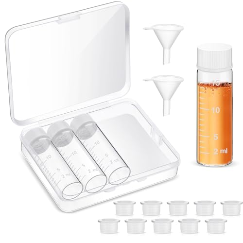 Baderke 4 Pcs Liquid Medicine Travel Container Scale Glass Liquid Containers Small Single Dose Medicine Bottles Dispenser and Leak-proof Plug Travel Essentials Accessories(Clear,15ml) - color: Clear, size: 15ml