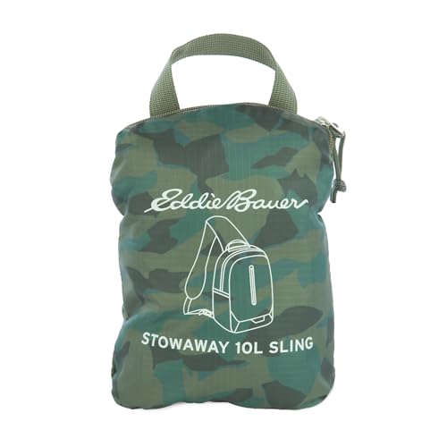 Eddie Bauer Stowaway Packable Sling Bag | Travel | Outdoor | Lightweight | Compact | Ripstop Nylon, Sprig Green-10L - color: Sprig Green