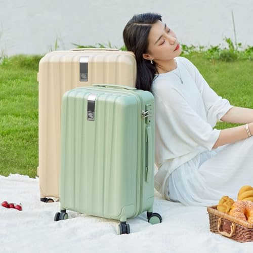 Hanke 20 Inch Carry On Luggage 22x14x9 Airline Approved Lightweight PC Hard Shell Suitcases with Wheels Travel Luggage Rolling Suitcase Travel Luggage Bag for Weekender(Bamboo Green) - color: Bamboo Green, size: Carry on 20 Inch