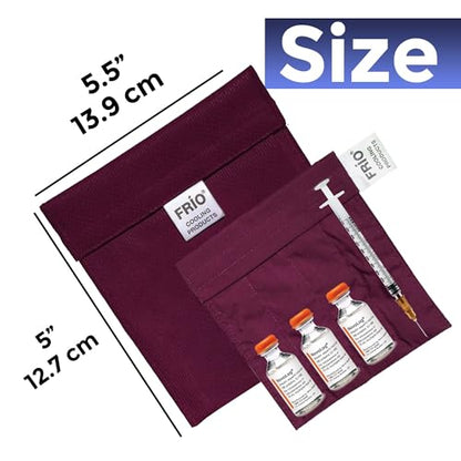 FRIO Cooling Wallet - Insulin Cooler for 45+ Hours of Stress Free On The Go - Burgundy - Small - color: Burgundy, size: Small