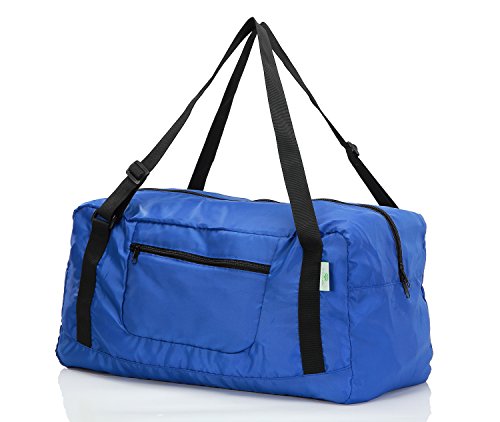 HOLYLUCK Foldable Travel Duffel Bag For Women & Men Luggage Great for Gym (Blue) - color: Blue, size: 30L