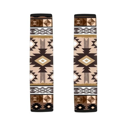 Ethnic Geometry Seat Belt Shoulder Strap Covers 2-Pack Universal Car Seat Belt Pads Cover Car Interior Automotive Anti-Slip Shoulder Strap Protect for Most Vehicle, SUV, Truck, Car - color: Ethnic Geometry