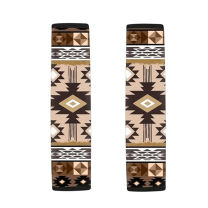 Ethnic Geometry Seat Belt Shoulder Strap Covers 2-Pack Universal Car Seat Belt Pads Cover Car Interior Automotive Anti-Slip Shoulder Strap Protect for Most Vehicle, SUV, Truck, Car - color: Ethnic Geometry