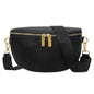 GAEKEAO Crossbody Bags for Women Fashion Sling Purse Fanny Pack Leather Belt Bum Bag Chest Shoulder Bag for Travel Black - color: A01 Black