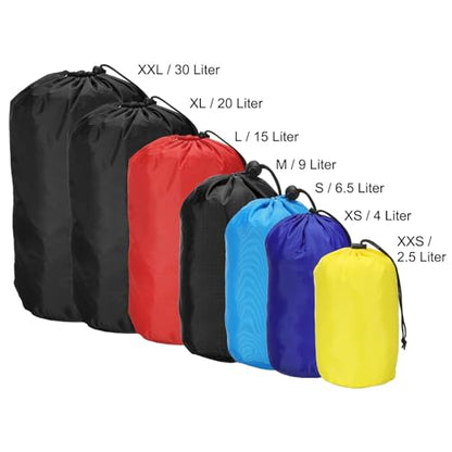 PATIKIL Stuff Sack, Waterproof Outdoor Storage Sack Portable Drawstring Dust Flap Bag